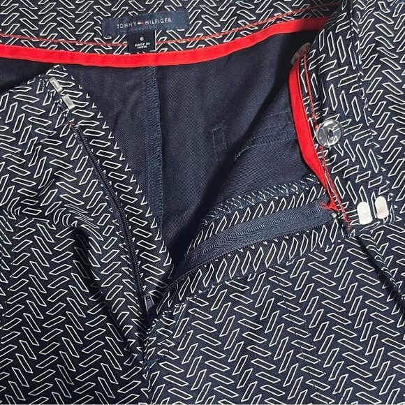 Tommy Hilfiger navy blue and white relaxed wide leg trousers size 6 - Picture 9 of 14